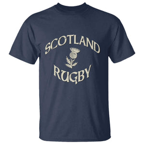 Scotland Rugby Distressed Vintage Traditional Thistle T Shirt Sports Fan Game Day