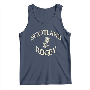 Scotland Rugby Distressed Vintage Traditional Thistle Tank Top Sports Fan Game Day