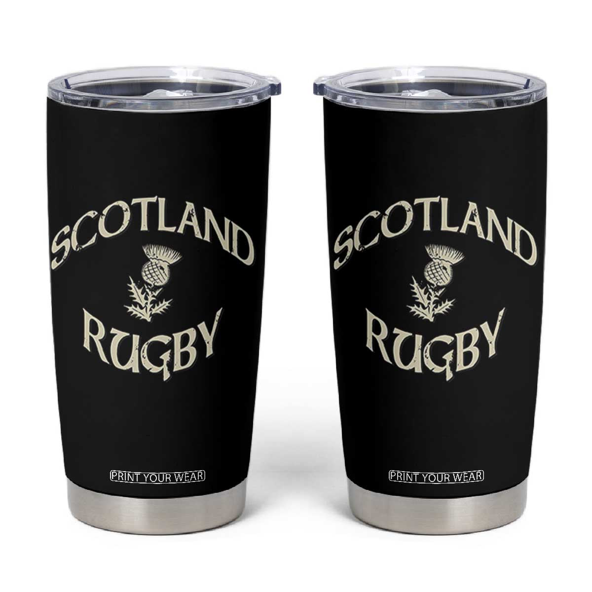 Scotland Rugby Distressed Vintage Traditional Thistle Tumbler Cup Sports Fan Game Day