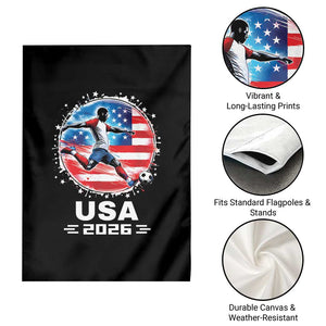 USA Soccer Patriotic Player 2026 Graphic Garden Flag United States Football Fan Spirit