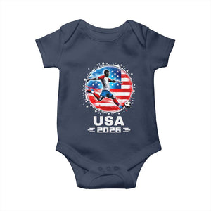 USA Soccer Patriotic Player 2026 Graphic Baby Onesie United States Football Fan Spirit