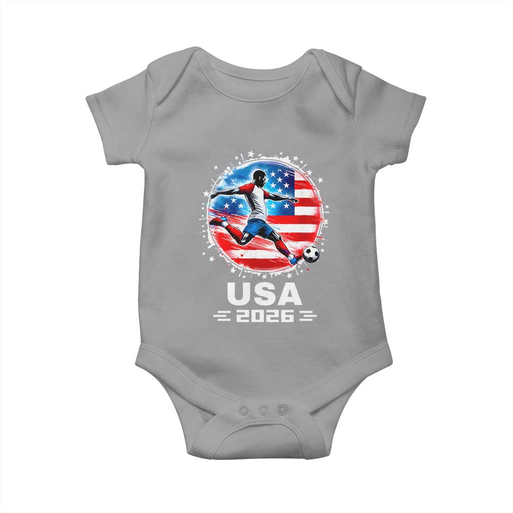 USA Soccer Patriotic Player 2026 Graphic Baby Onesie United States Football Fan Spirit