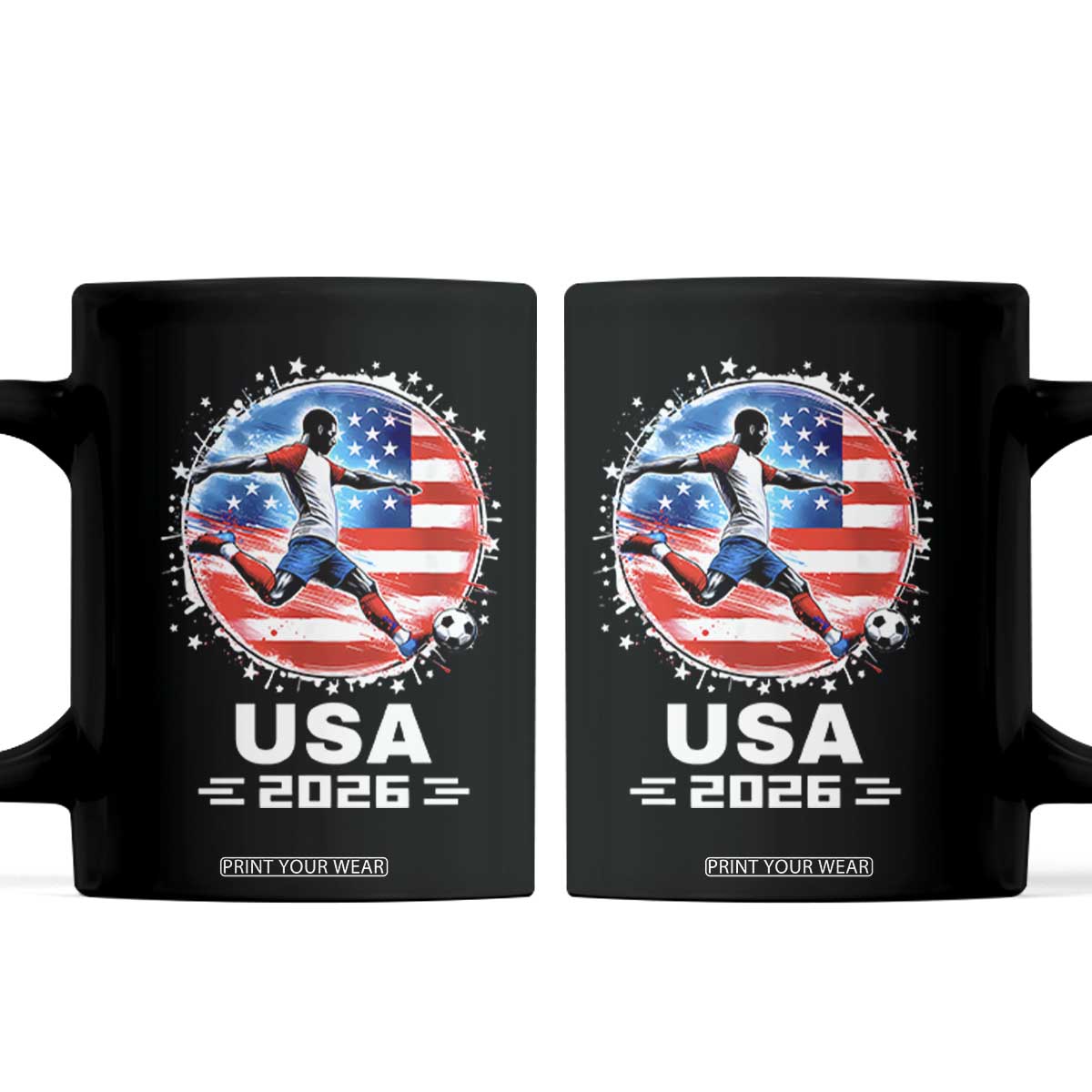 USA Soccer Patriotic Player 2026 Graphic Coffee Mug United States Football Fan Spirit