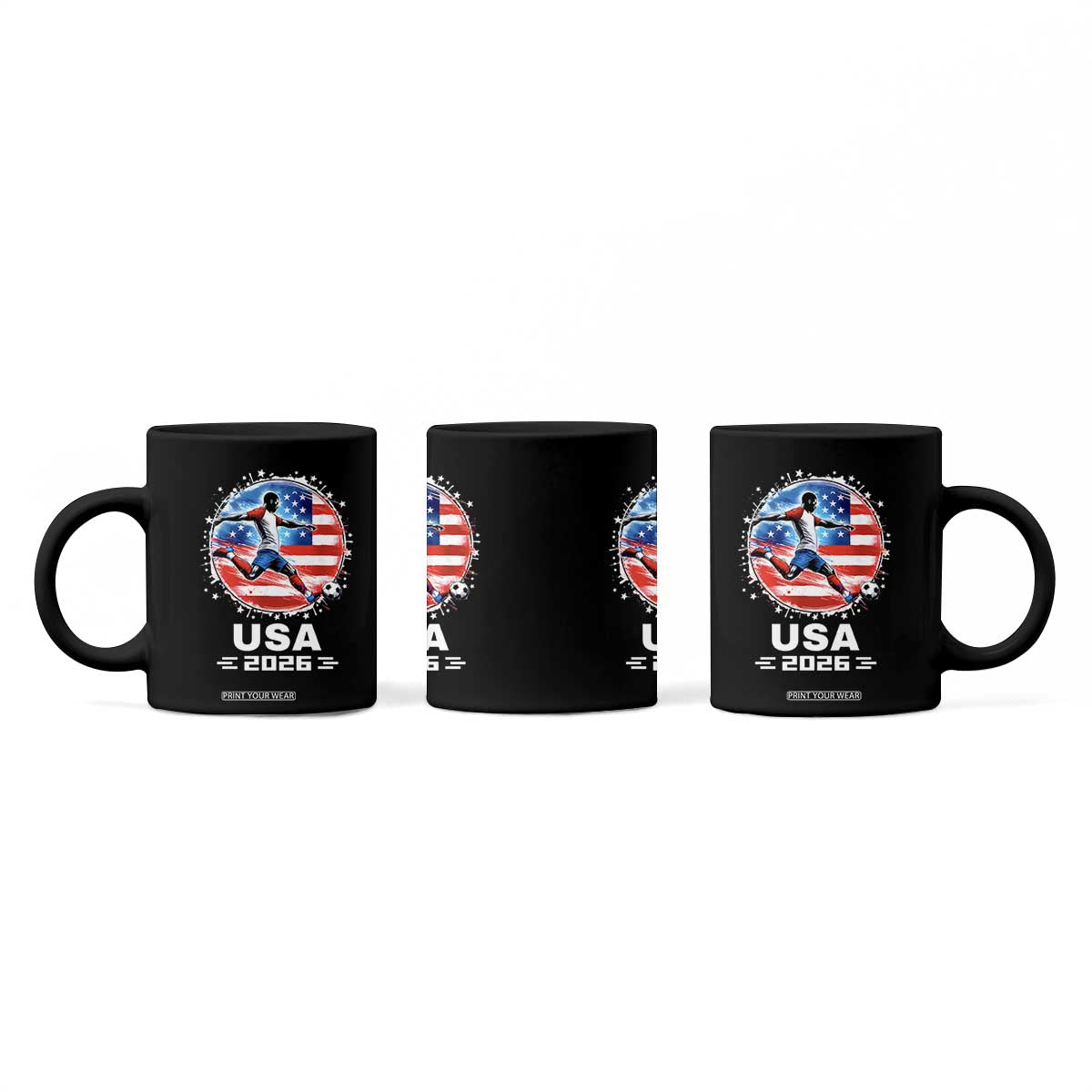 USA Soccer Patriotic Player 2026 Graphic Coffee Mug United States Football Fan Spirit