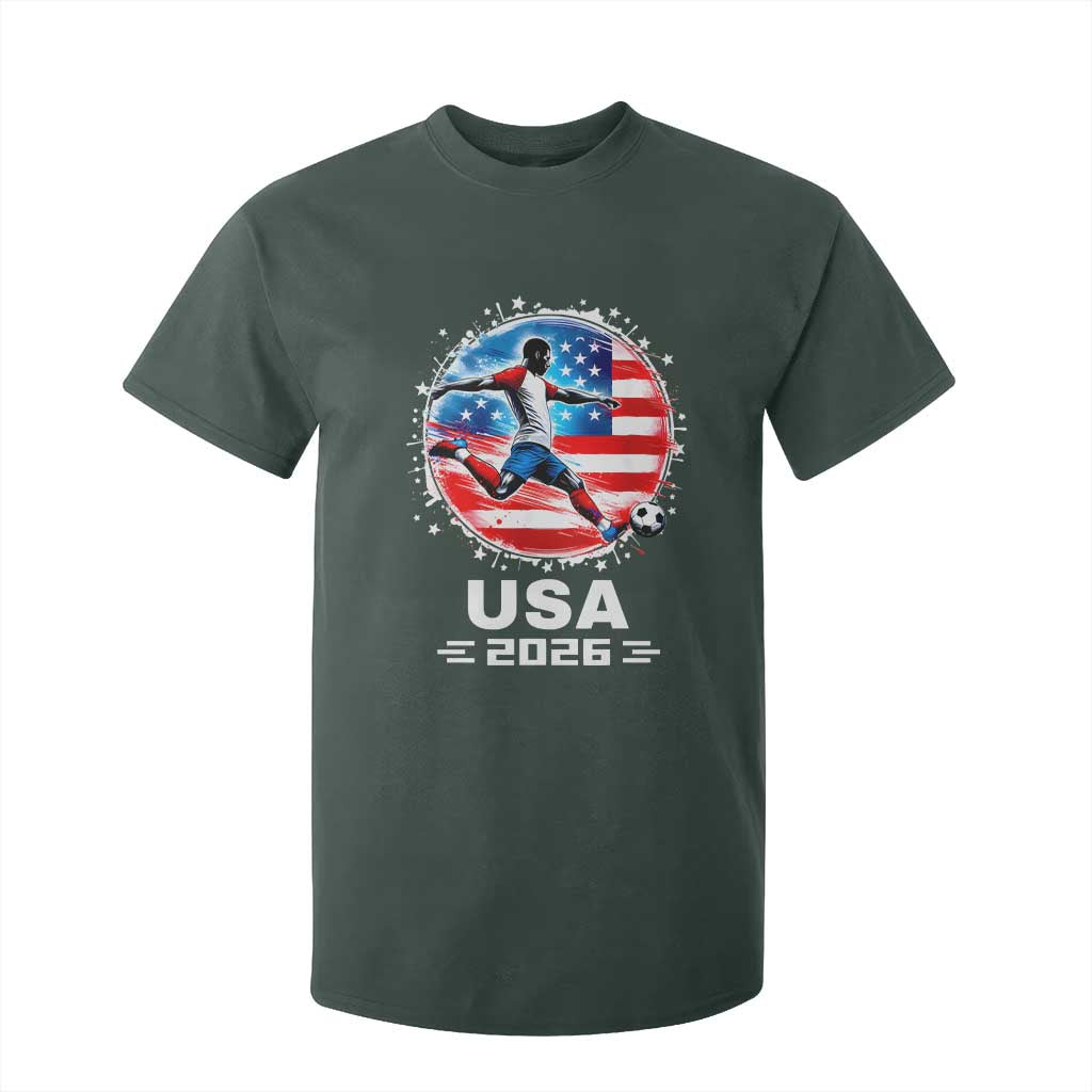USA Soccer Patriotic Player 2026 Graphic T Shirt For Kid United States Football Fan Spirit