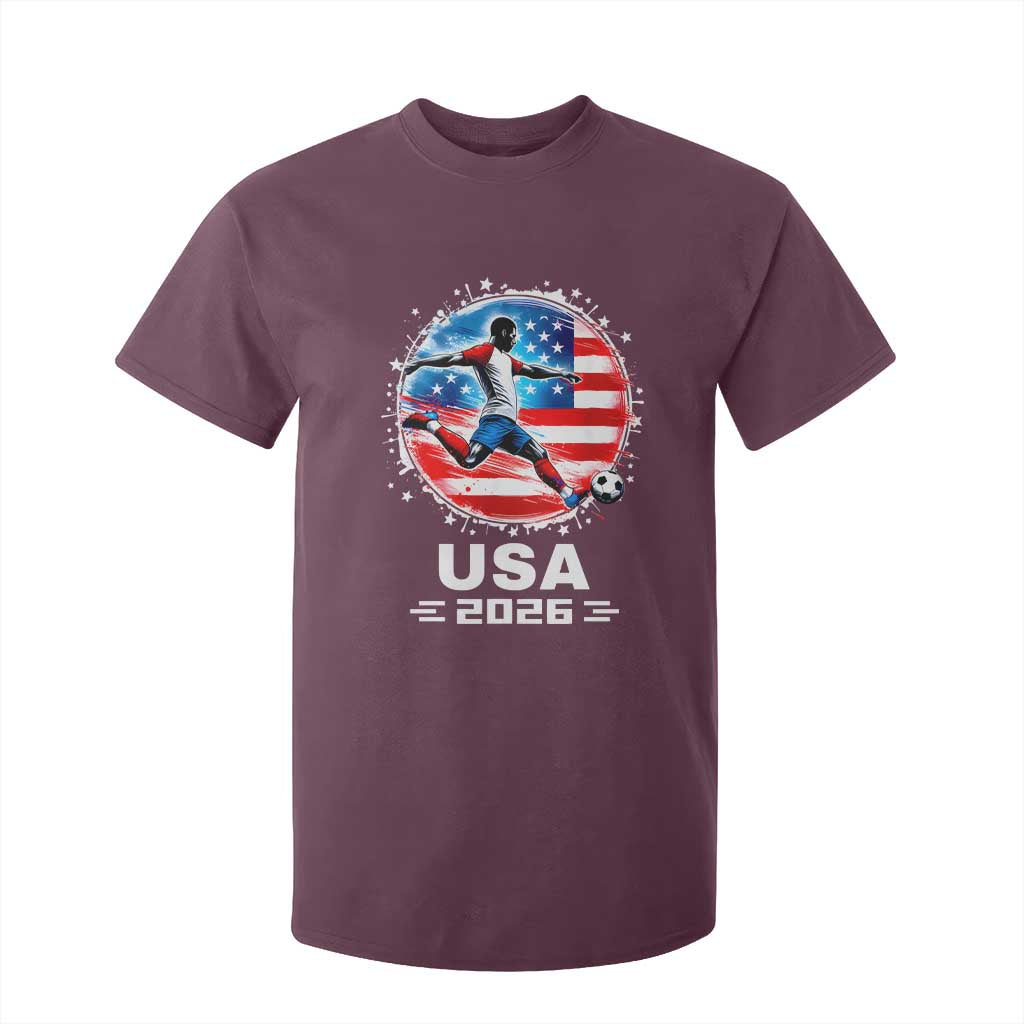 USA Soccer Patriotic Player 2026 Graphic T Shirt For Kid United States Football Fan Spirit