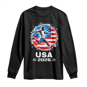 USA Soccer Patriotic Player 2026 Graphic Long Sleeve Shirt United States Football Fan Spirit