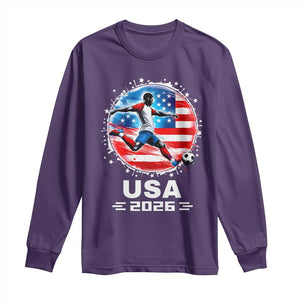 USA Soccer Patriotic Player 2026 Graphic Long Sleeve Shirt United States Football Fan Spirit
