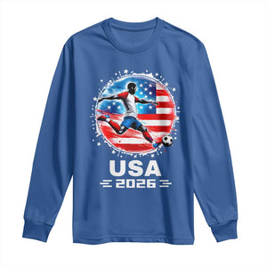 USA Soccer Patriotic Player 2026 Graphic Long Sleeve Shirt United States Football Fan Spirit