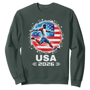 USA Soccer Patriotic Player 2026 Graphic Sweatshirt United States Football Fan Spirit