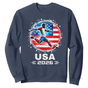 USA Soccer Patriotic Player 2026 Graphic Sweatshirt United States Football Fan Spirit