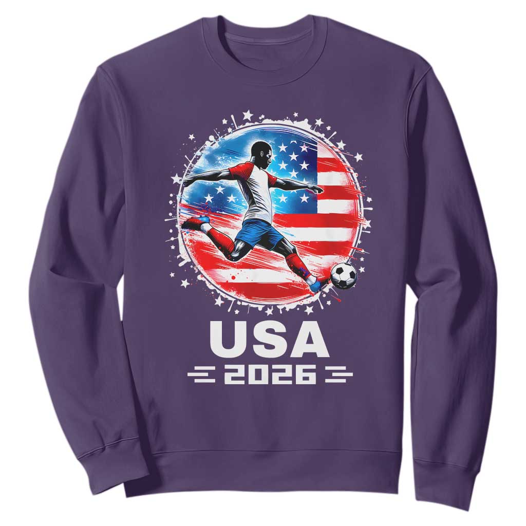 USA Soccer Patriotic Player 2026 Graphic Sweatshirt United States Football Fan Spirit