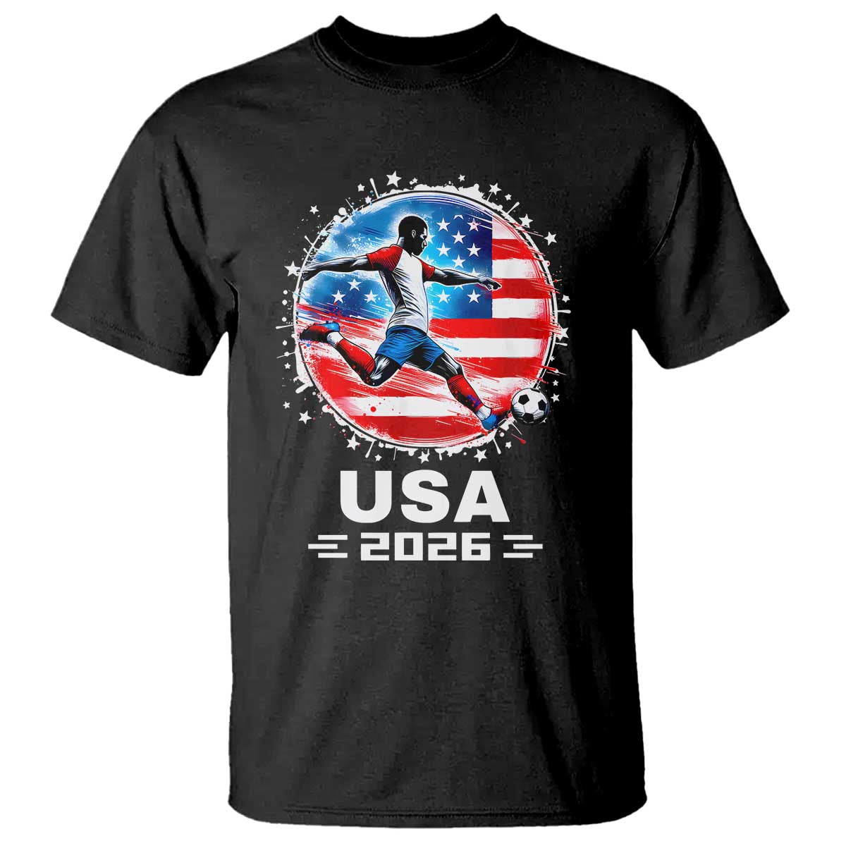 USA Soccer Patriotic Player 2026 Graphic T Shirt United States Football Fan Spirit