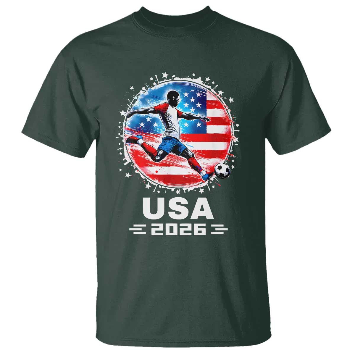 USA Soccer Patriotic Player 2026 Graphic T Shirt United States Football Fan Spirit