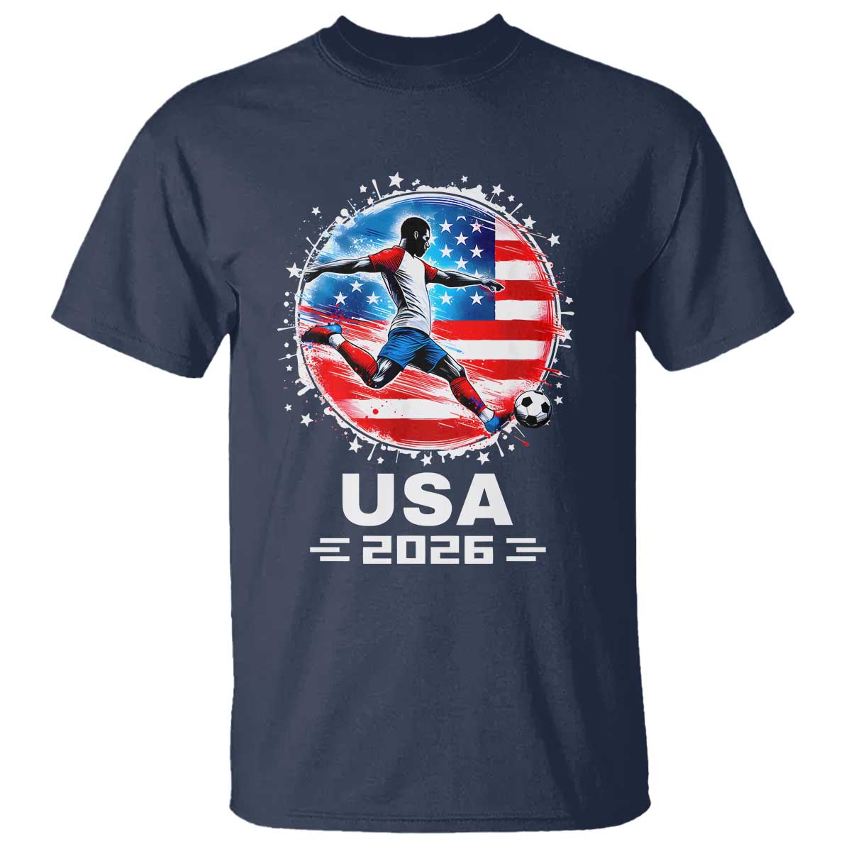 USA Soccer Patriotic Player 2026 Graphic T Shirt United States Football Fan Spirit