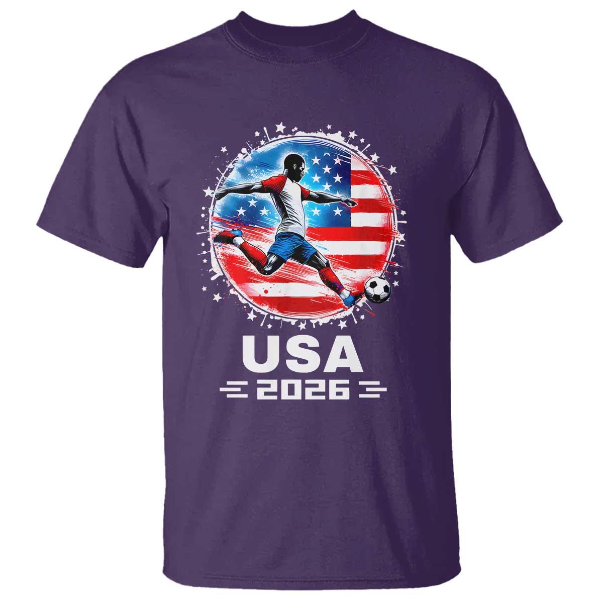 USA Soccer Patriotic Player 2026 Graphic T Shirt United States Football Fan Spirit