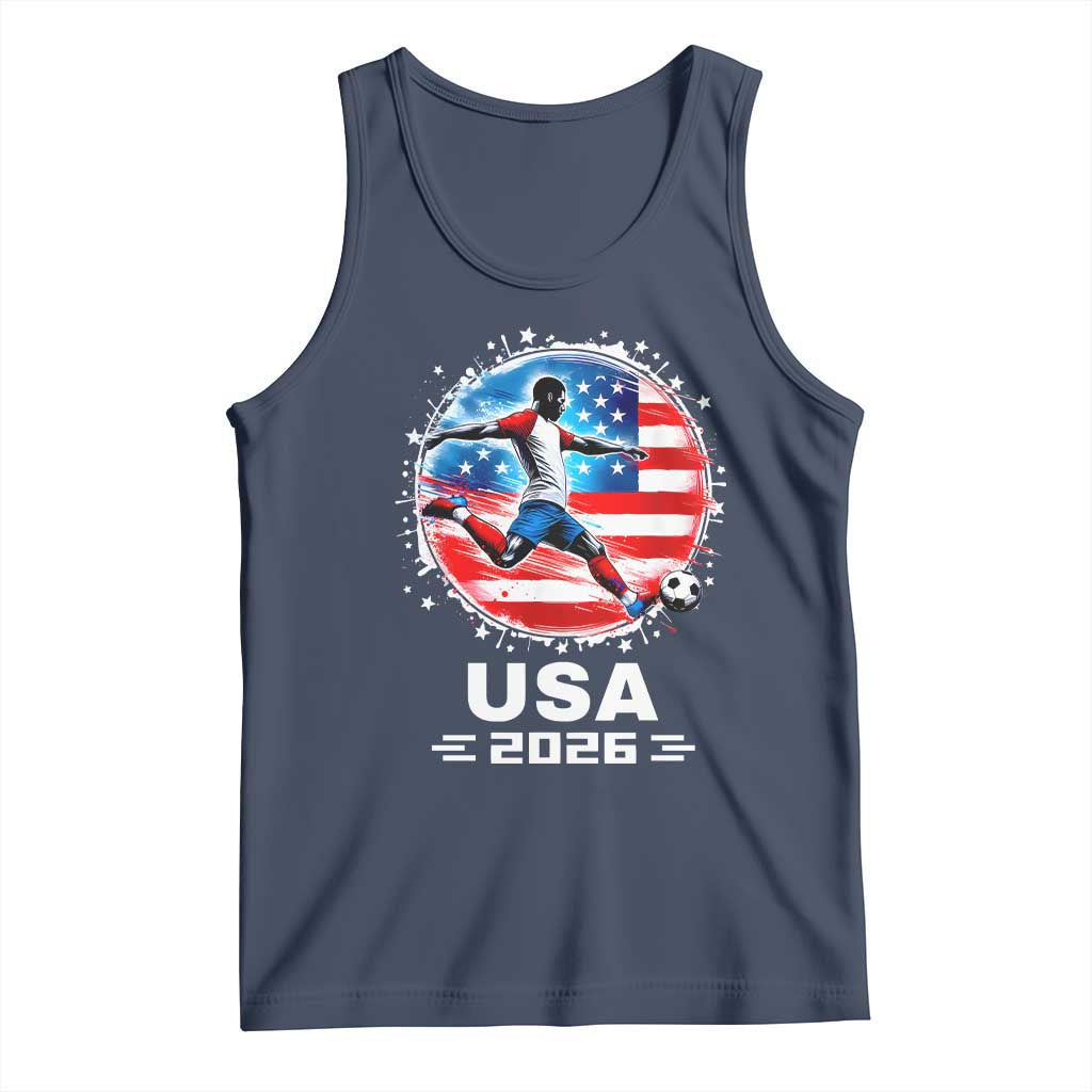 USA Soccer Patriotic Player 2026 Graphic Tank Top United States Football Fan Spirit