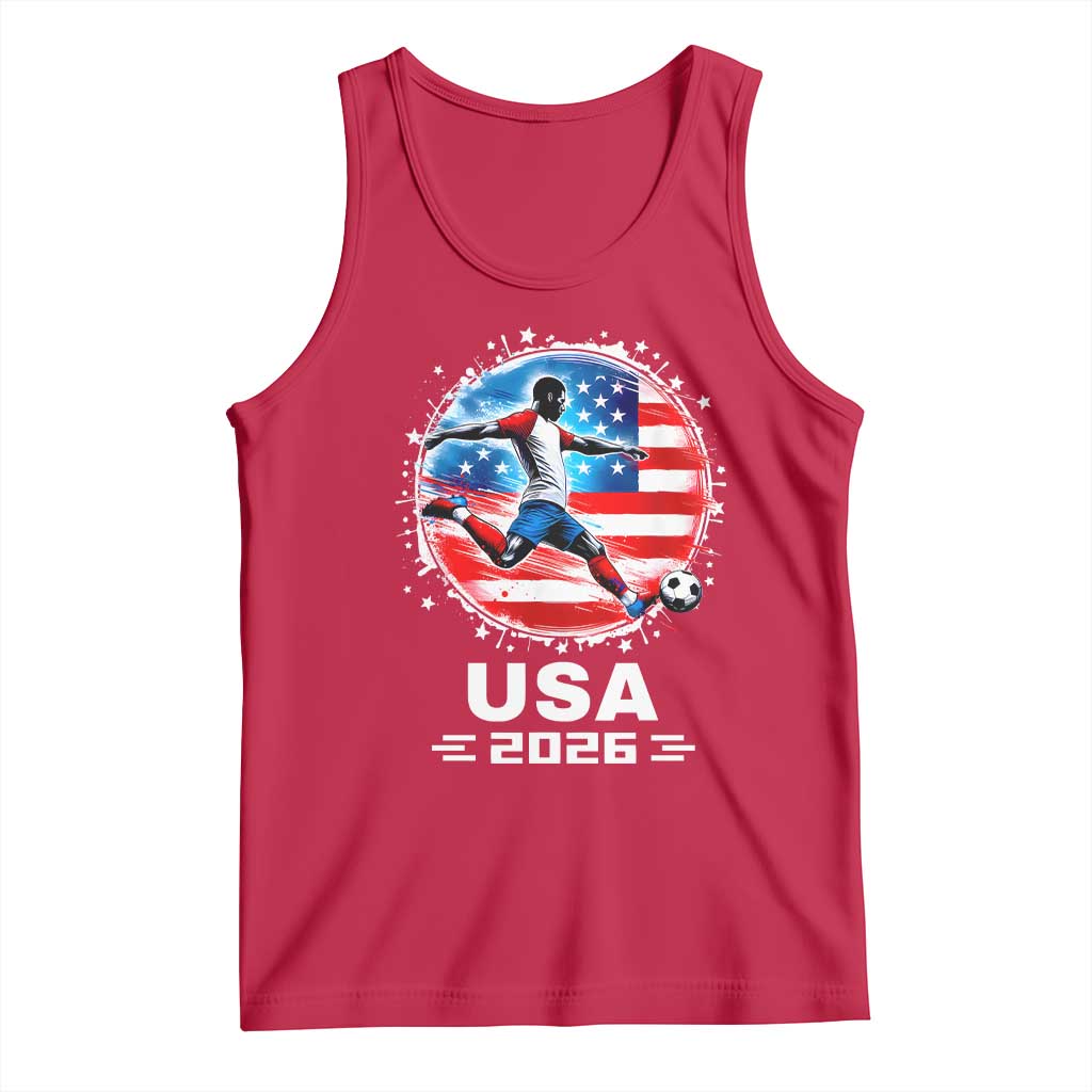 USA Soccer Patriotic Player 2026 Graphic Tank Top United States Football Fan Spirit