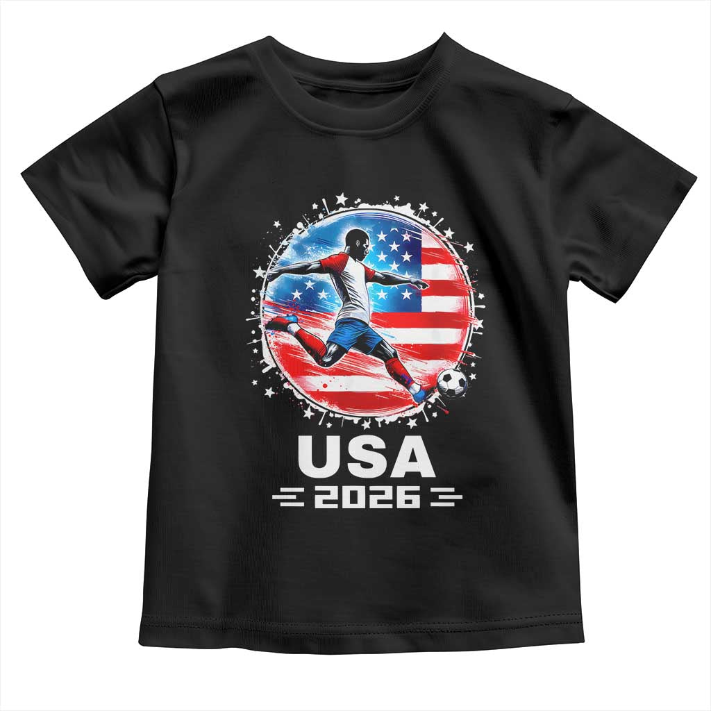 USA Soccer Patriotic Player 2026 Graphic Toddler T Shirt United States Football Fan Spirit