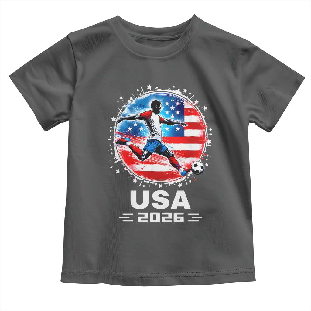 USA Soccer Patriotic Player 2026 Graphic Toddler T Shirt United States Football Fan Spirit