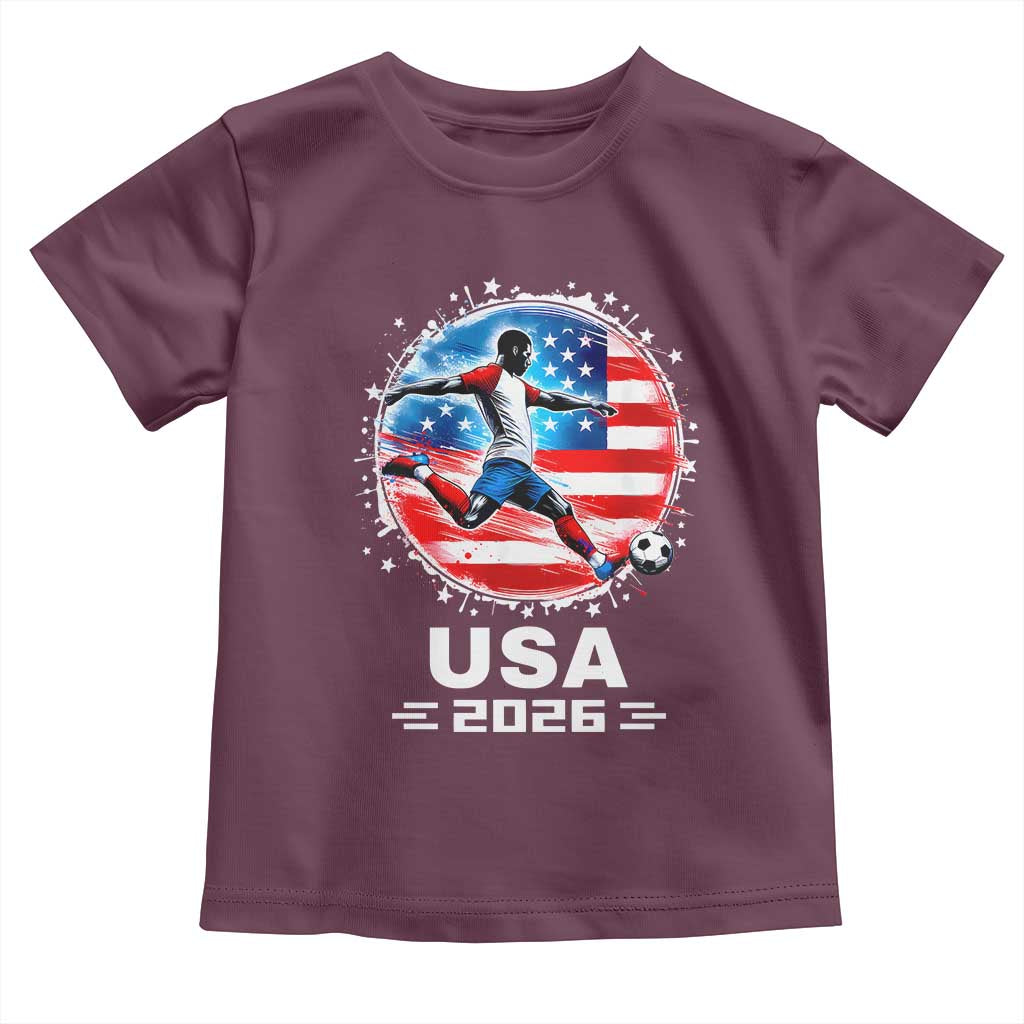 USA Soccer Patriotic Player 2026 Graphic Toddler T Shirt United States Football Fan Spirit