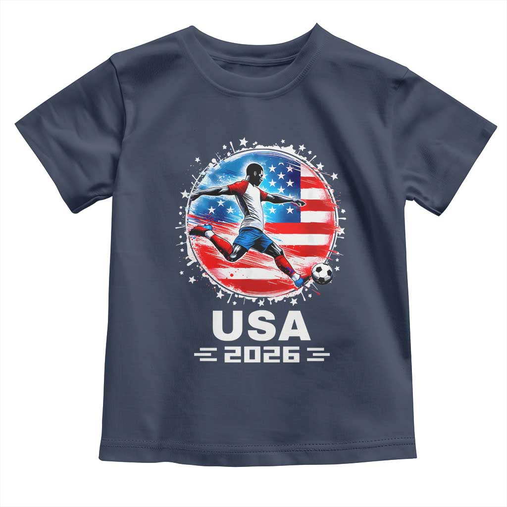 USA Soccer Patriotic Player 2026 Graphic Toddler T Shirt United States Football Fan Spirit