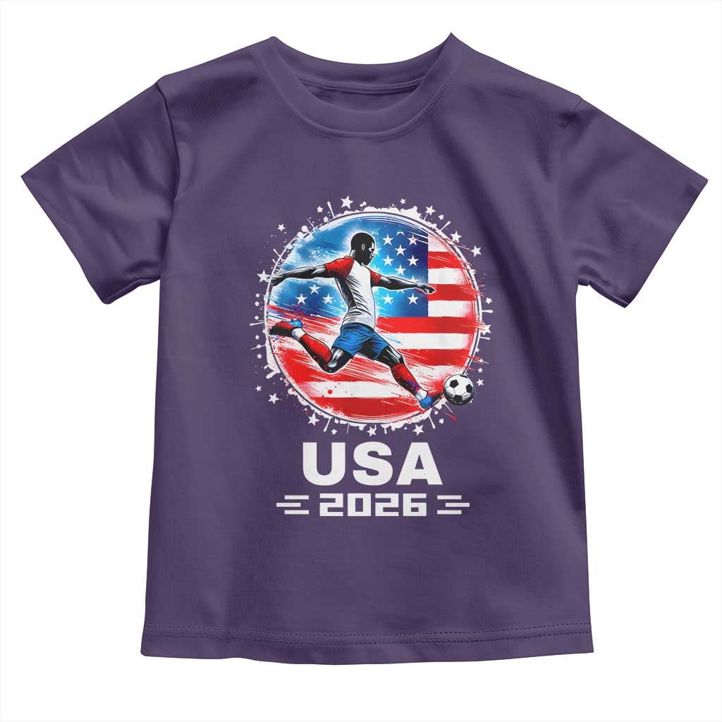 USA Soccer Patriotic Player 2026 Graphic Toddler T Shirt United States Football Fan Spirit