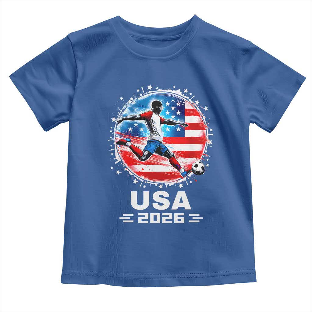 USA Soccer Patriotic Player 2026 Graphic Toddler T Shirt United States Football Fan Spirit