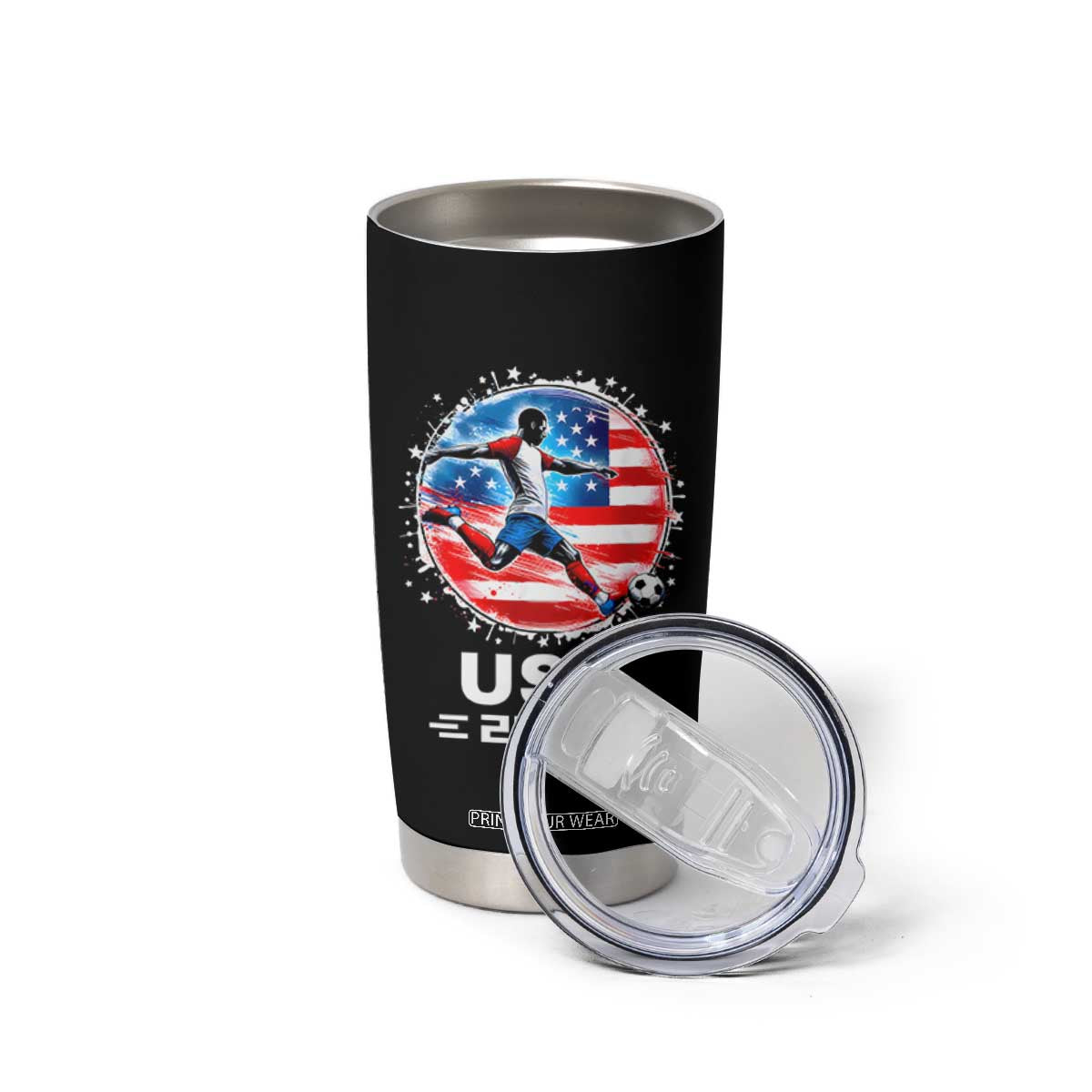 USA Soccer Patriotic Player 2026 Graphic Tumbler Cup United States Football Fan Spirit