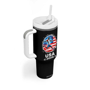 USA Soccer Patriotic Player 2026 Graphic Tumbler With Handle United States Football Fan Spirit