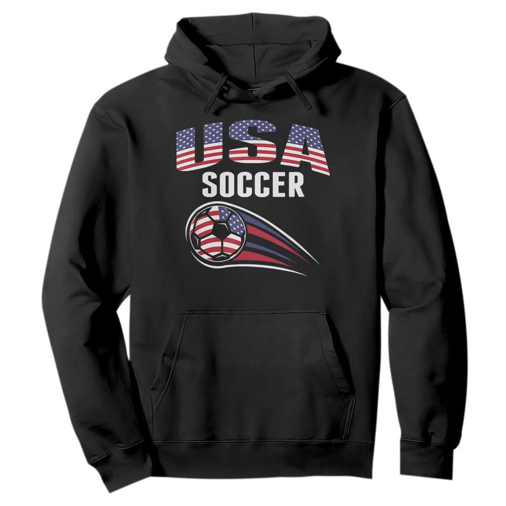 Patriotic USA Soccer Stars and Stripes Graphic Hoodie American Football Fan Game Day Spirit