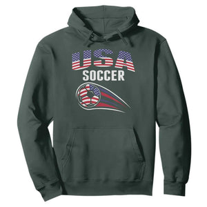 Patriotic USA Soccer Stars and Stripes Graphic Hoodie American Football Fan Game Day Spirit