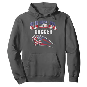 Patriotic USA Soccer Stars and Stripes Graphic Hoodie American Football Fan Game Day Spirit