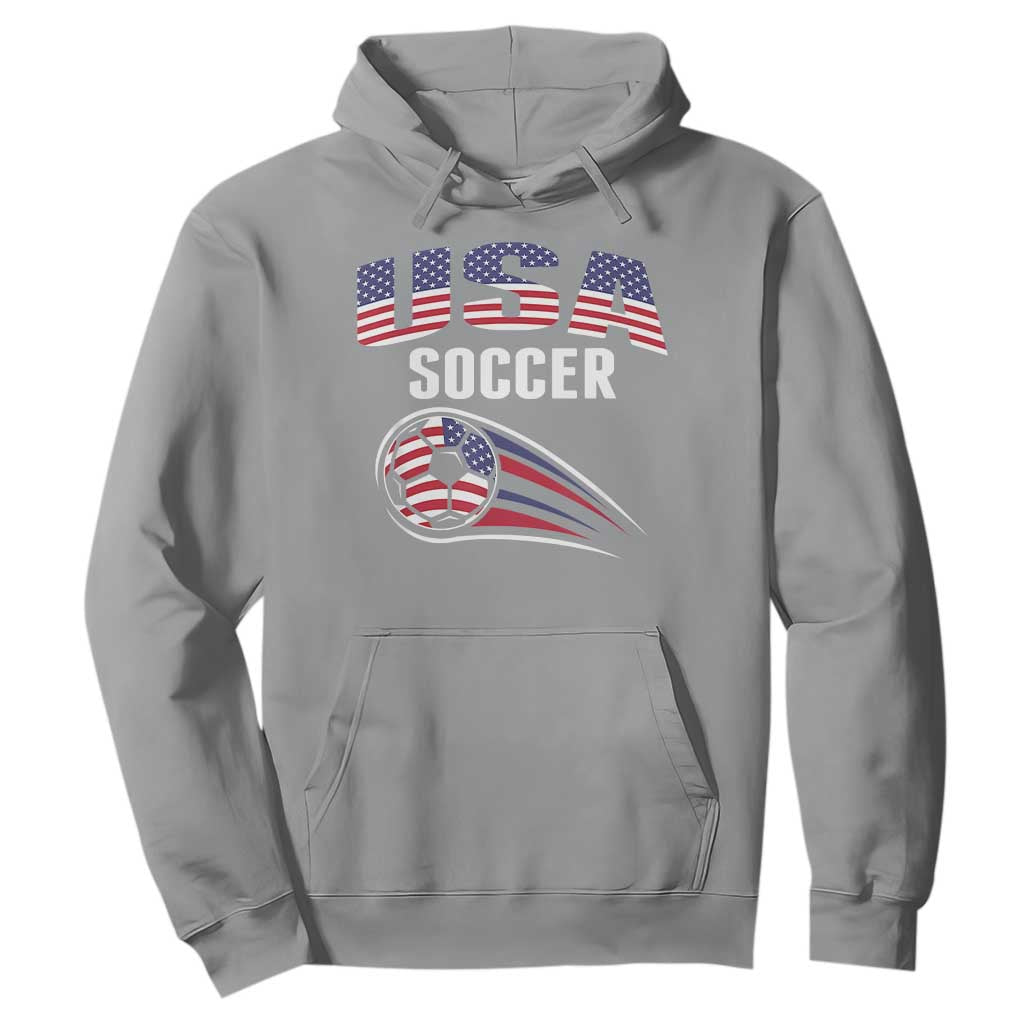 Patriotic USA Soccer Stars and Stripes Graphic Hoodie American Football Fan Game Day Spirit