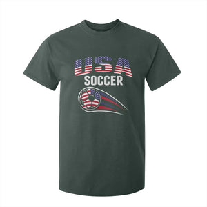 Patriotic USA Soccer Stars and Stripes Graphic T Shirt For Kid American Football Fan Game Day Spirit