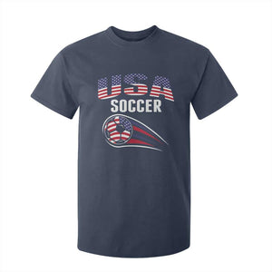 Patriotic USA Soccer Stars and Stripes Graphic T Shirt For Kid American Football Fan Game Day Spirit