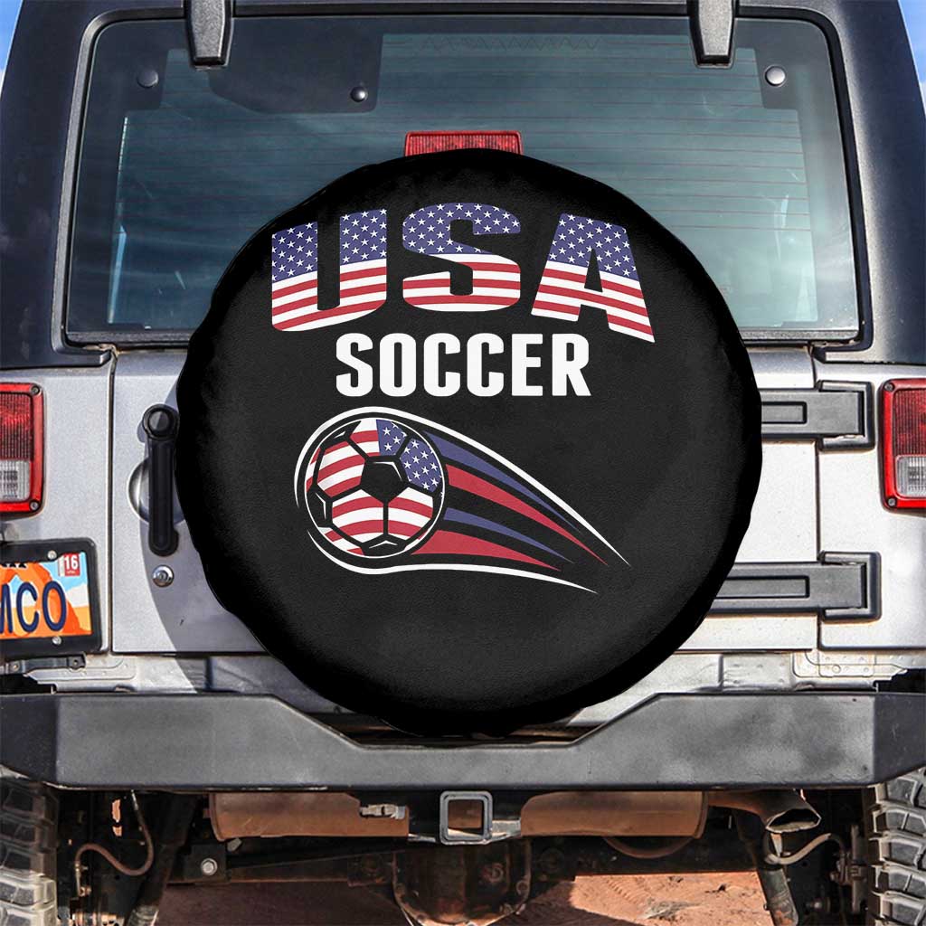 Patriotic USA Soccer Stars and Stripes Graphic Spare Tire Cover American Football Fan Game Day Spirit