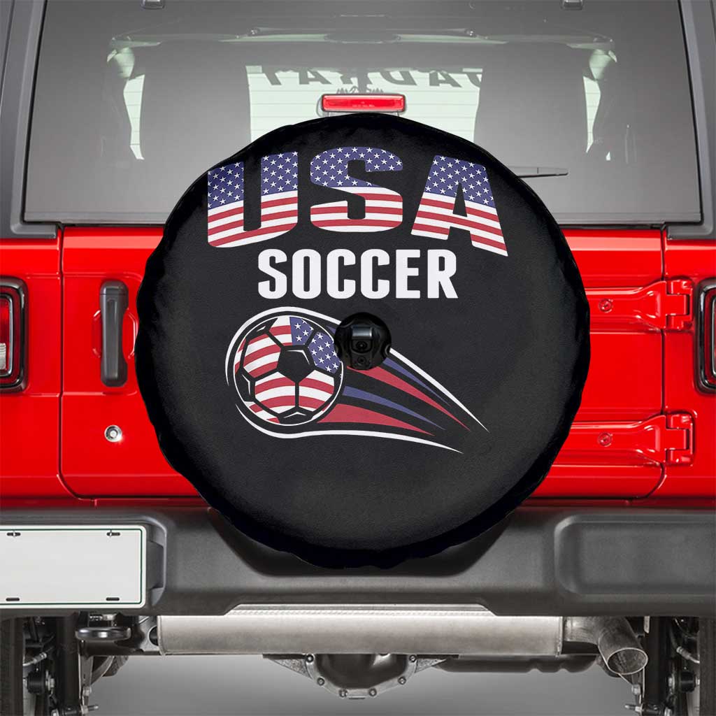 Patriotic USA Soccer Stars and Stripes Graphic Spare Tire Cover American Football Fan Game Day Spirit