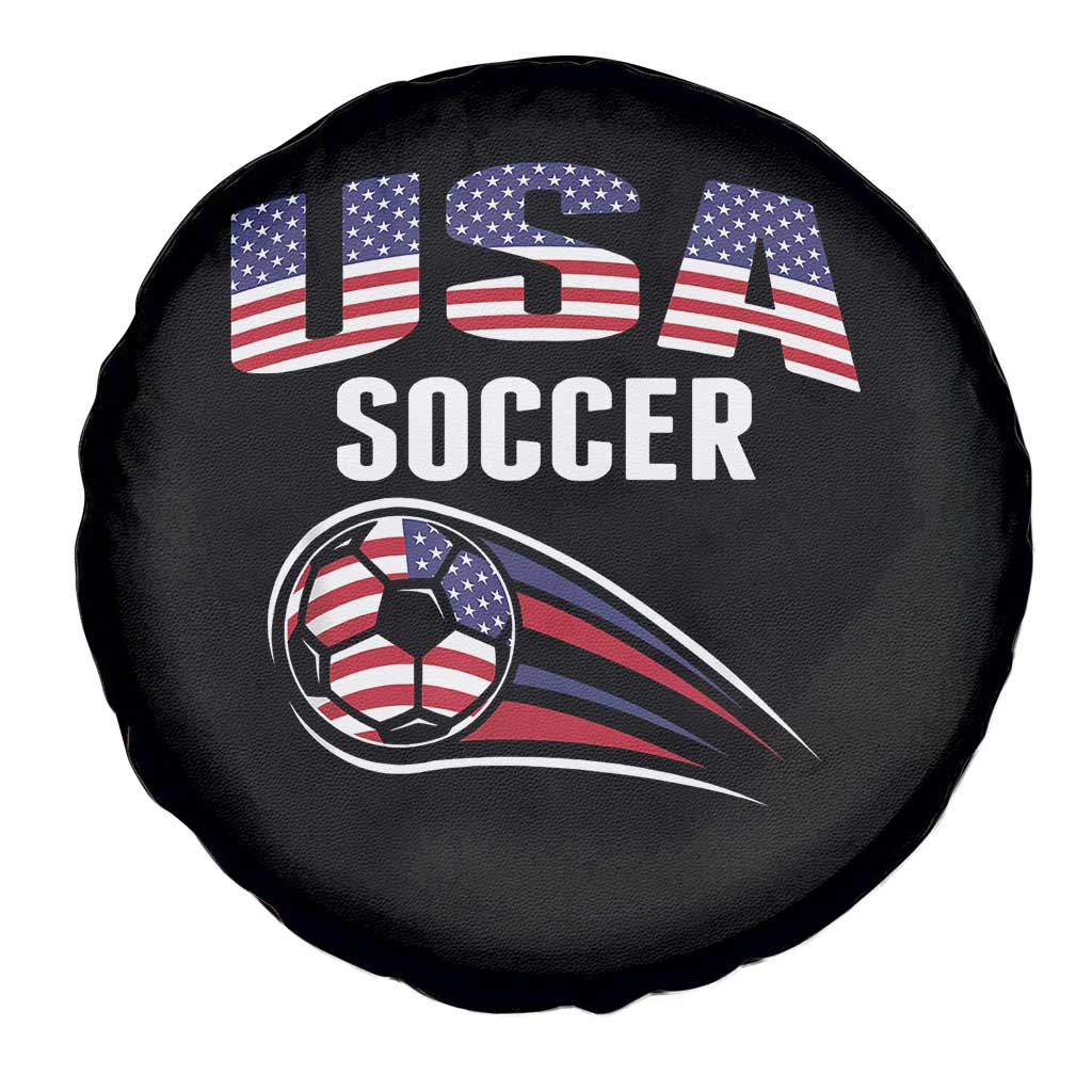 Patriotic USA Soccer Stars and Stripes Graphic Spare Tire Cover American Football Fan Game Day Spirit