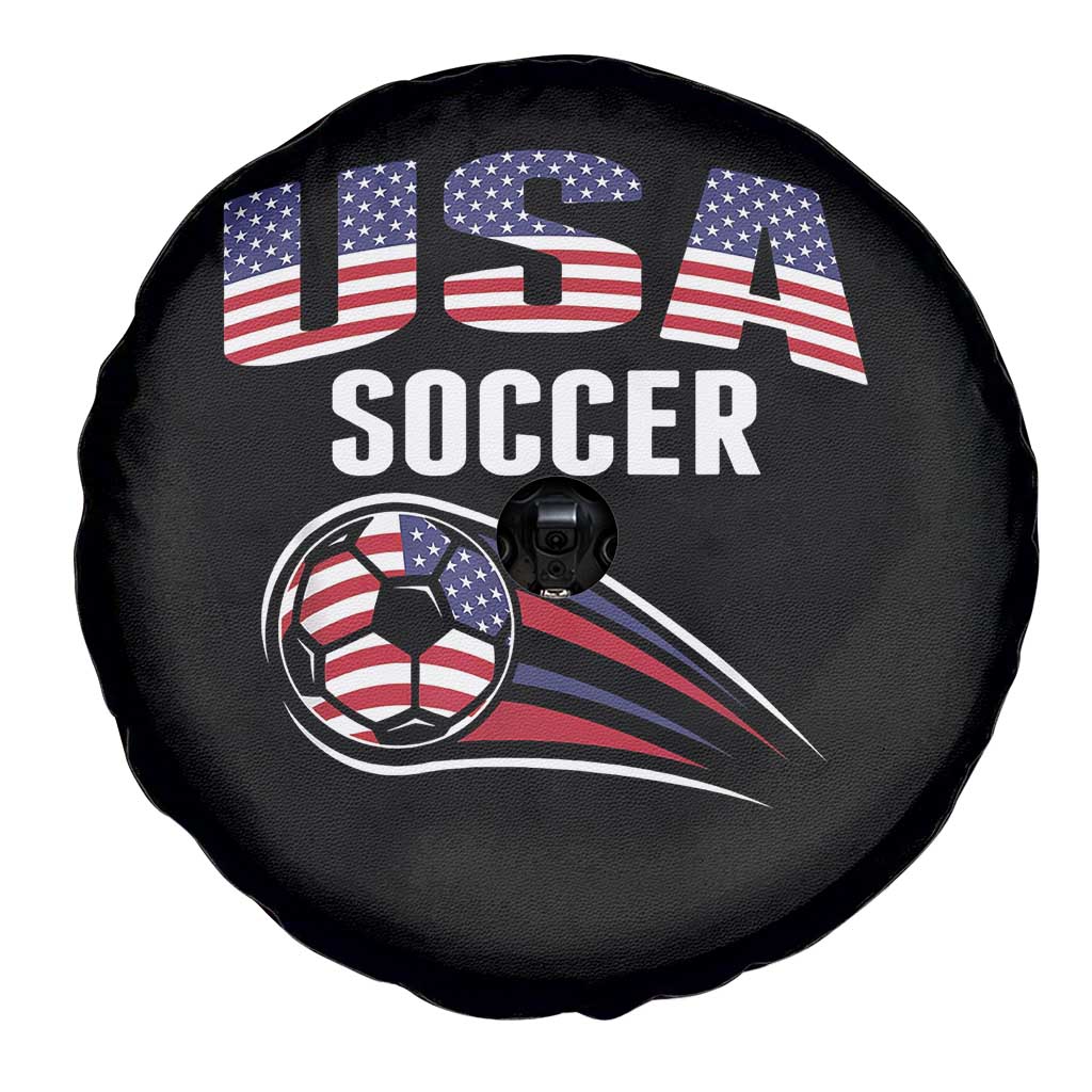 Patriotic USA Soccer Stars and Stripes Graphic Spare Tire Cover American Football Fan Game Day Spirit