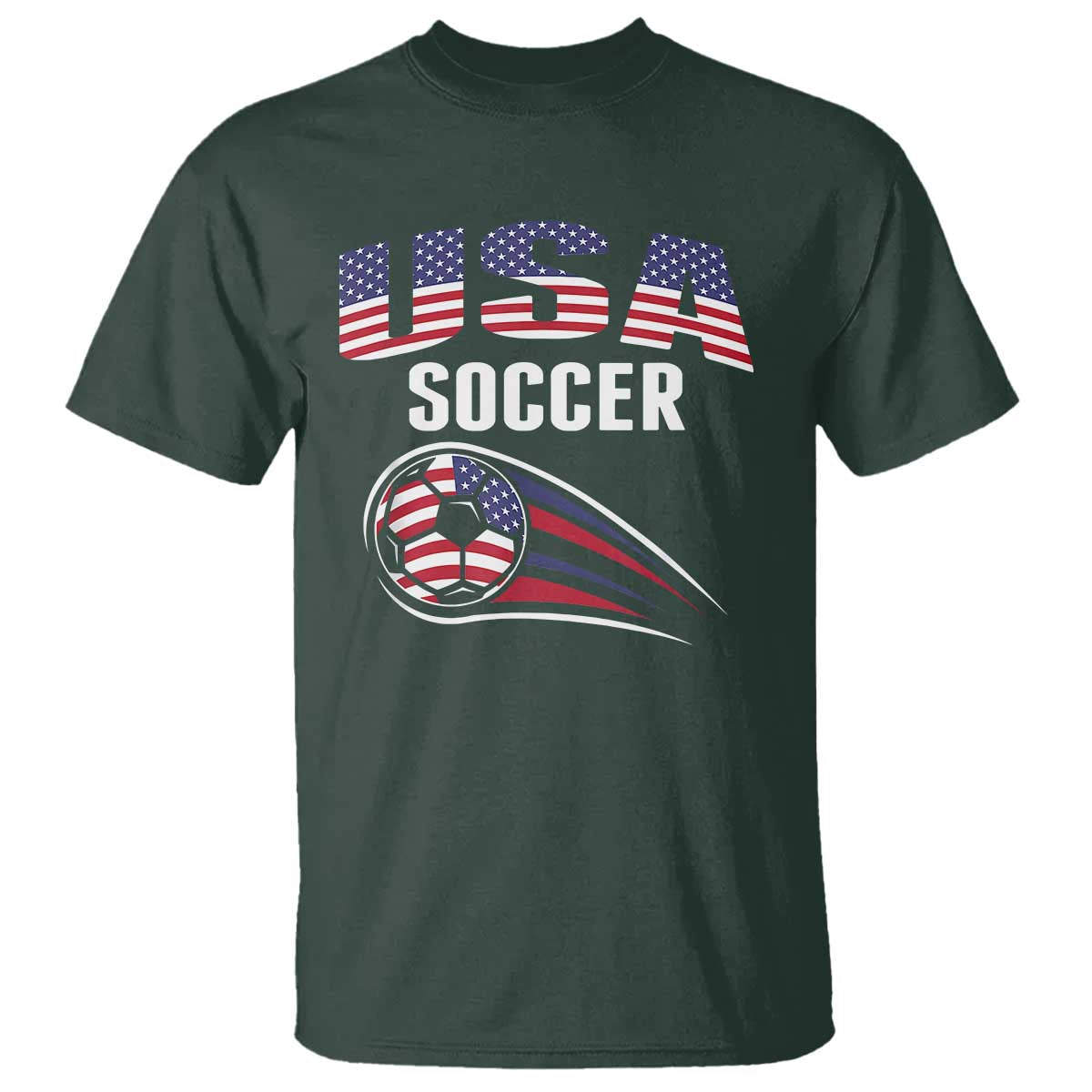 Patriotic USA Soccer Stars and Stripes Graphic T Shirt American Football Fan Game Day Spirit