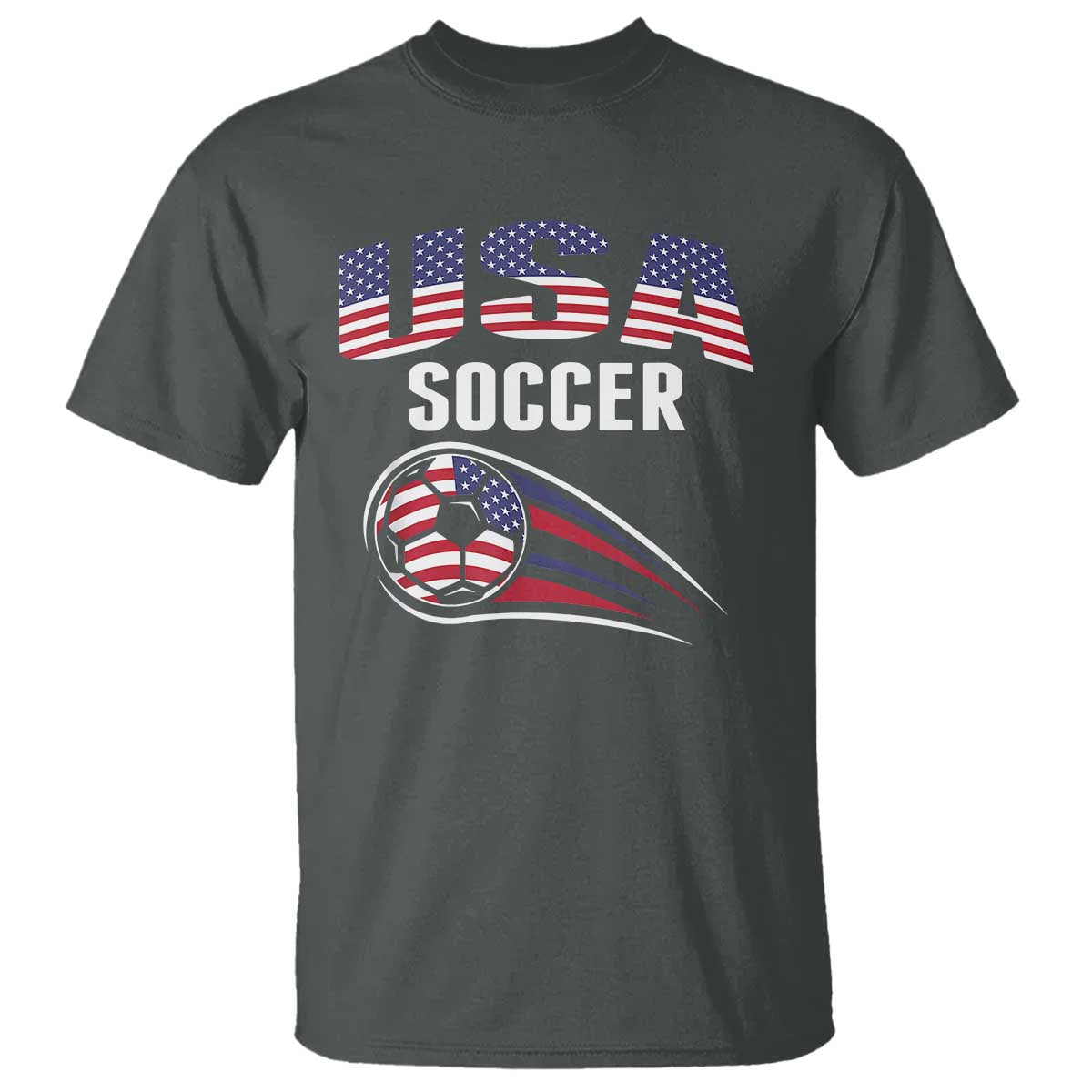 Patriotic USA Soccer Stars and Stripes Graphic T Shirt American Football Fan Game Day Spirit