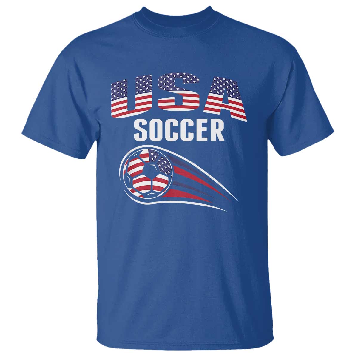 Patriotic USA Soccer Stars and Stripes Graphic T Shirt American Football Fan Game Day Spirit