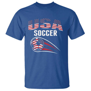 Patriotic USA Soccer Stars and Stripes Graphic T Shirt American Football Fan Game Day Spirit