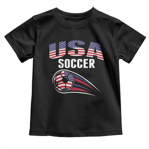 Patriotic USA Soccer Stars and Stripes Graphic Toddler T Shirt American Football Fan Game Day Spirit