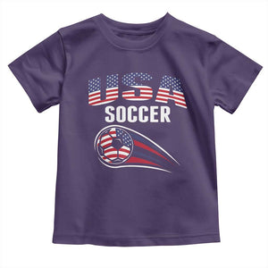 Patriotic USA Soccer Stars and Stripes Graphic Toddler T Shirt American Football Fan Game Day Spirit