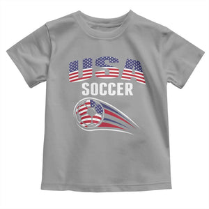 Patriotic USA Soccer Stars and Stripes Graphic Toddler T Shirt American Football Fan Game Day Spirit