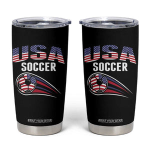 Patriotic USA Soccer Stars and Stripes Graphic Tumbler Cup American Football Fan Game Day Spirit