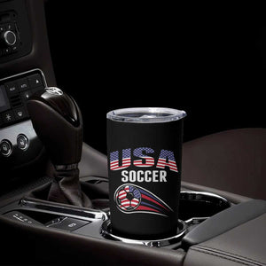 Patriotic USA Soccer Stars and Stripes Graphic Tumbler Cup American Football Fan Game Day Spirit