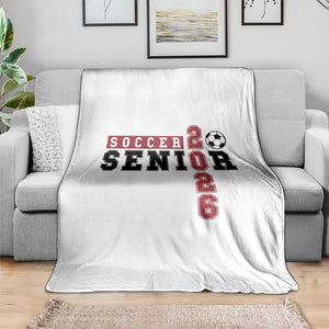 Soccer Senior Class of 2026 Typography Graphic Throw Blanket High School Varsity Athlete Graduation Gift